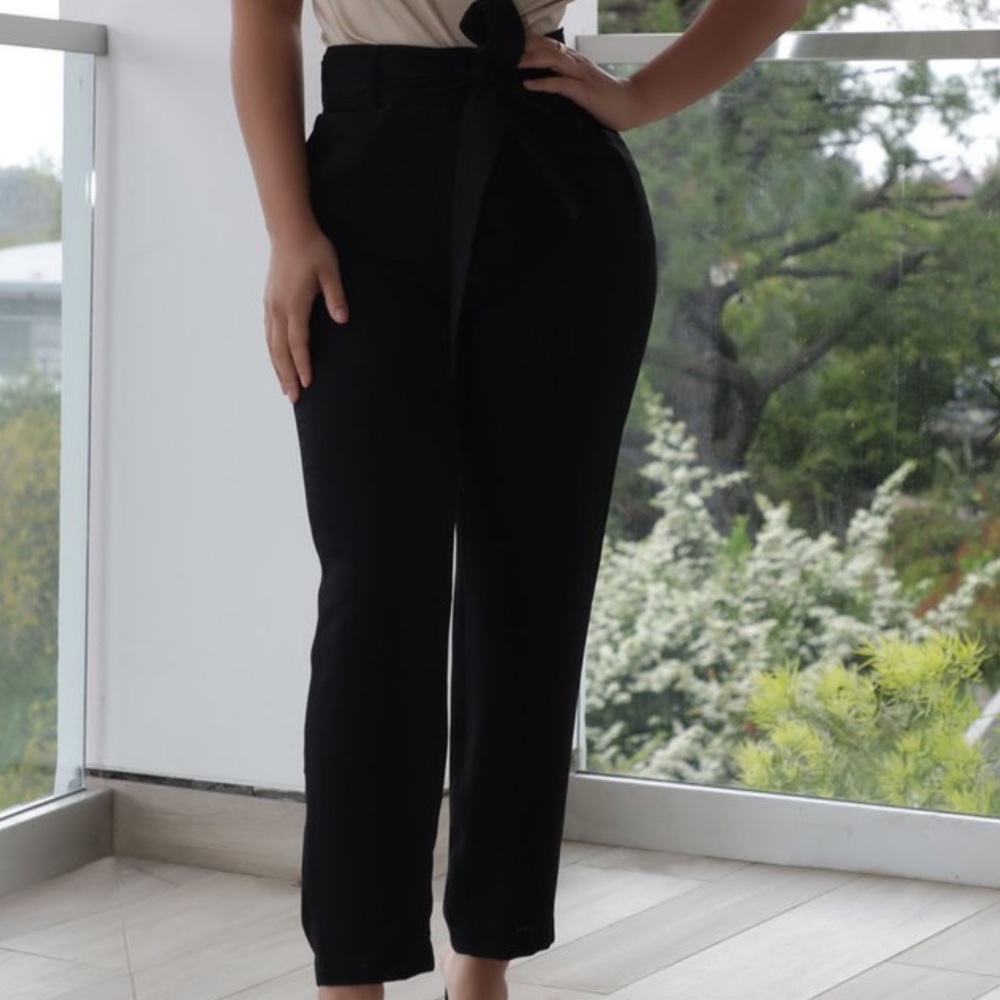 High Waist Belted Trouser